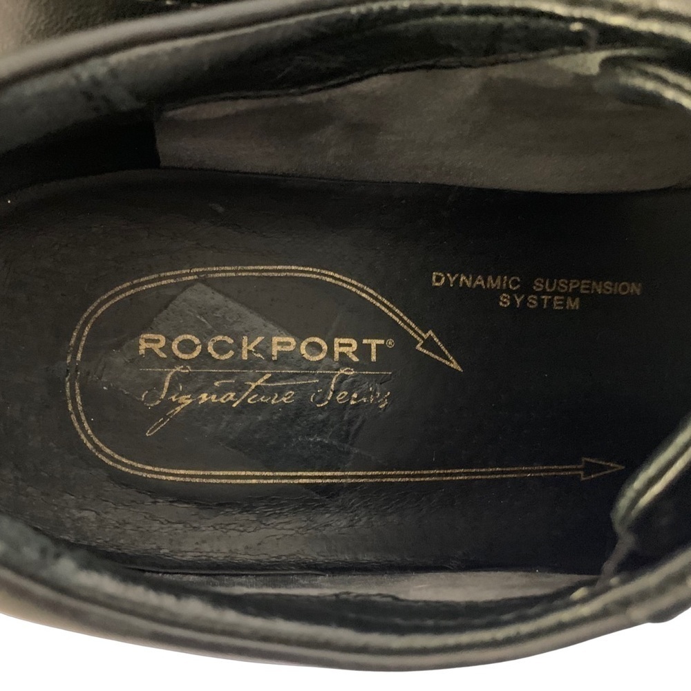 Rockport Signature Series Black Leather Lace Up Comfort Dress Shoes Men, 12 - Picture 4 of 7
